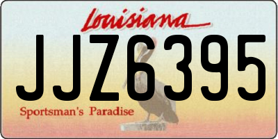 LA license plate JJZ6395