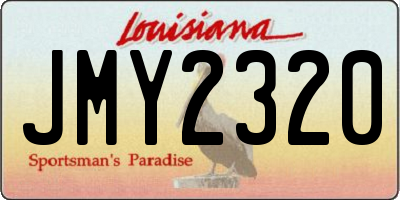 LA license plate JMY2320