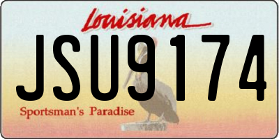 LA license plate JSU9174