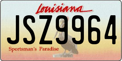 LA license plate JSZ9964