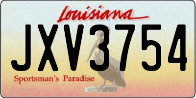 LA license plate JXV3754