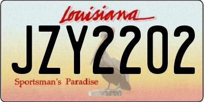 LA license plate JZY2202