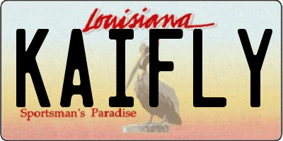 LA license plate KAIFLY