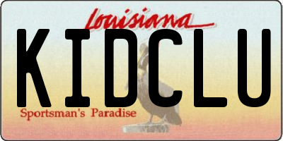 LA license plate KIDCLU