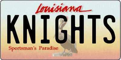 LA license plate KNIGHTS