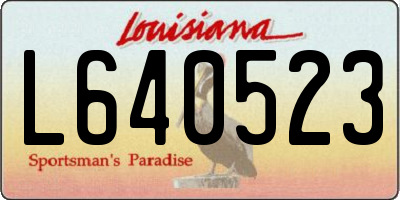 LA license plate L640523