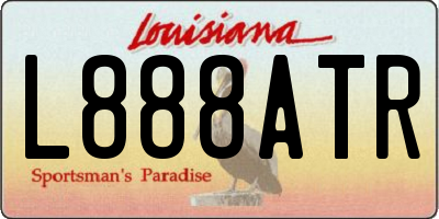 LA license plate L888ATR