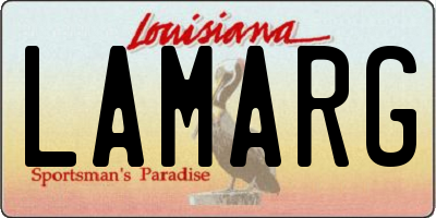 LA license plate LAMARG