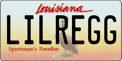 LA license plate LILREGG