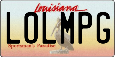 LA license plate LOLMPG