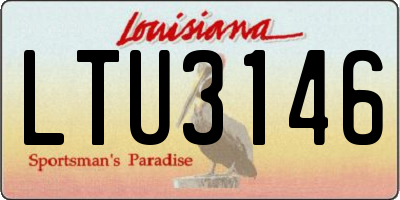 LA license plate LTU3146