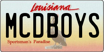 LA license plate MCDBOYS
