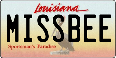 LA license plate MISSBEE