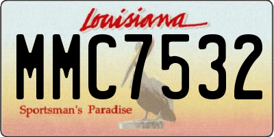 LA license plate MMC7532