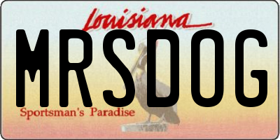 LA license plate MRSDOG