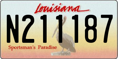 LA license plate N211187