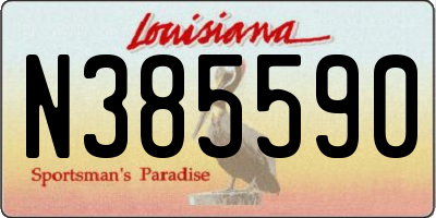 LA license plate N385590