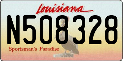 LA license plate N508328