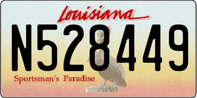 LA license plate N528449