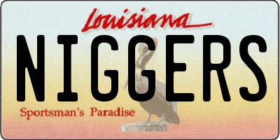 LA license plate NIGGERS