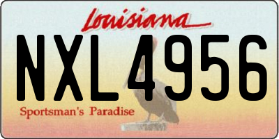 LA license plate NXL4956