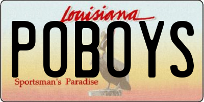 LA license plate POBOYS