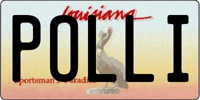 LA license plate POLLI