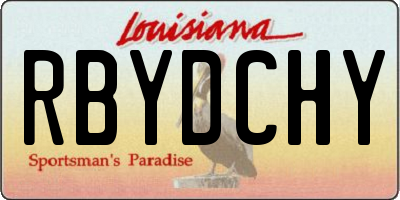 LA license plate RBYDCHY