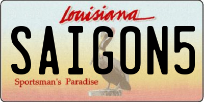 LA license plate SAIGON5