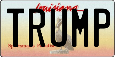 LA license plate TRUMP