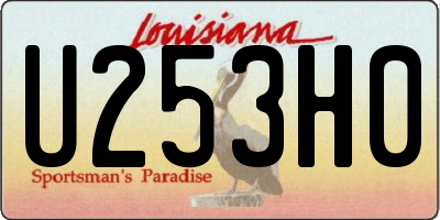 LA license plate U253H0