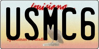 LA license plate USMC6