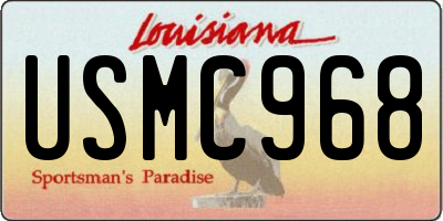 LA license plate USMC968