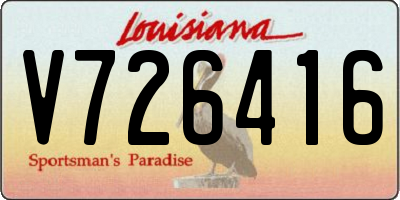 LA license plate V726416