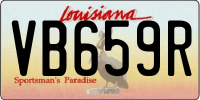 LA license plate VB659R