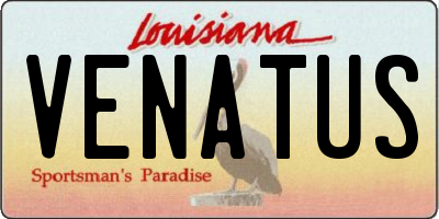 LA license plate VENATUS