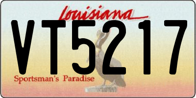 LA license plate VT5217