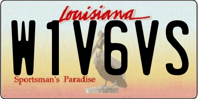 LA license plate W1V6VS