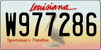 LA license plate W977286