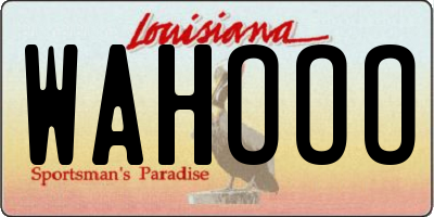 LA license plate WAHOOO