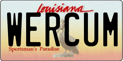 LA license plate WERCUM