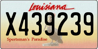 LA license plate X439239