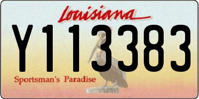 LA license plate Y113383