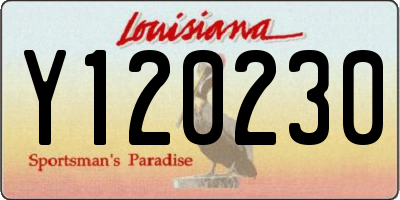 LA license plate Y120230