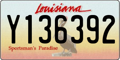 LA license plate Y136392