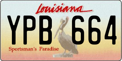 LA license plate YPB664