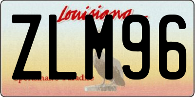 LA license plate ZLM96