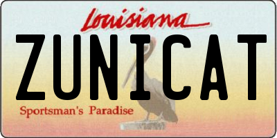 LA license plate ZUNICAT