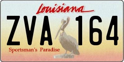 LA license plate ZVA164