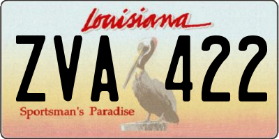 LA license plate ZVA422
